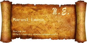 Marosi Emese névjegykártya