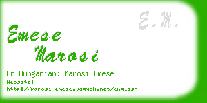 emese marosi business card